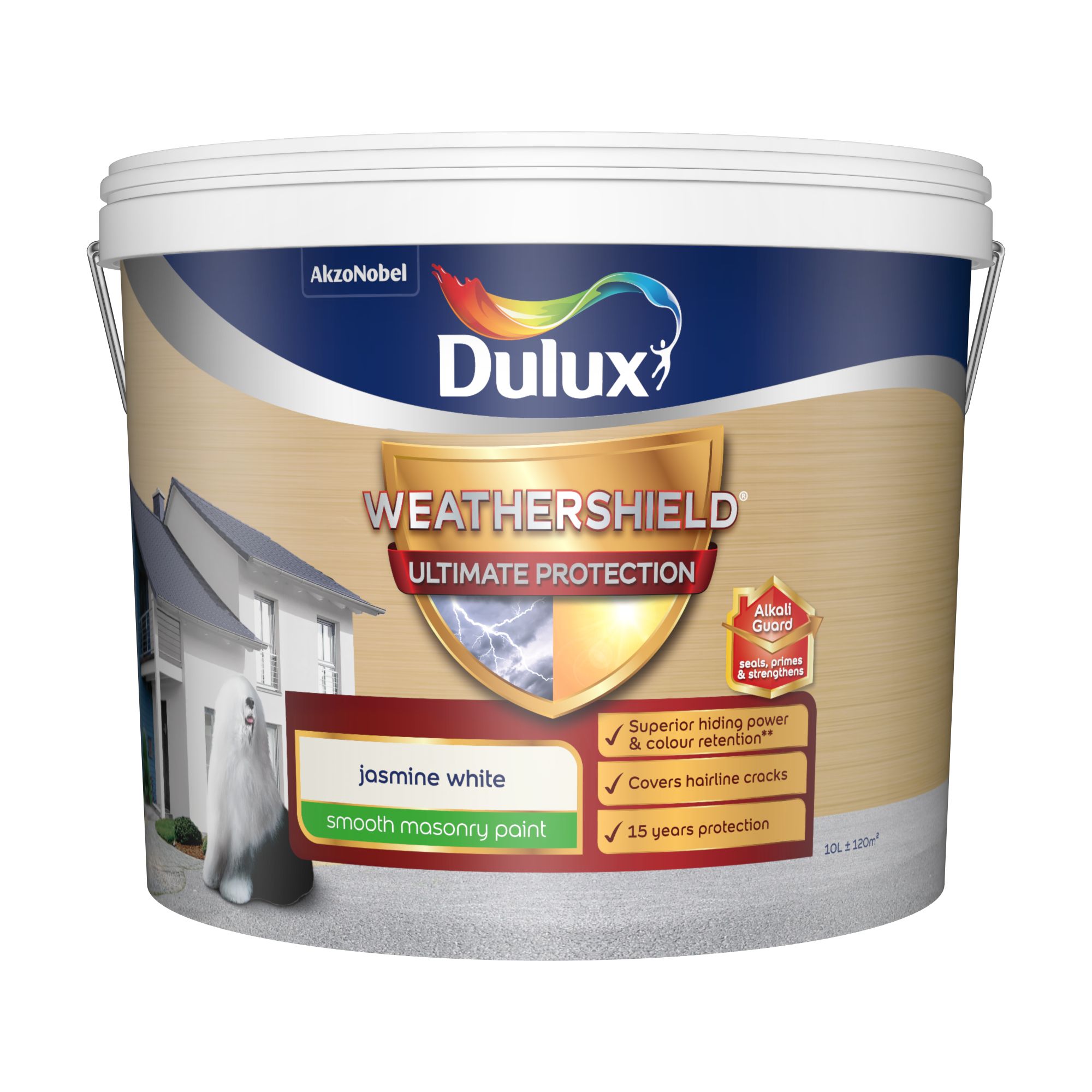 Dulux Weathershield Ultimate protection Jasmine white Smooth Matt ...