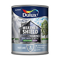Dulux Weathershield Vast lake Satin Multi-surface paint, 750ml