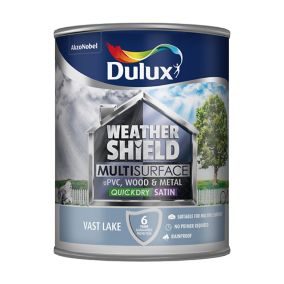 Dulux Weathershield Vast lake Satinwood Multi-surface paint, 750ml