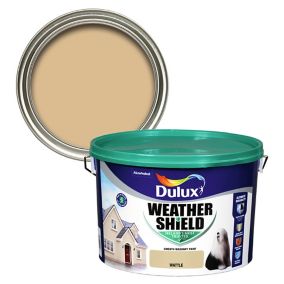 Dulux Weathershield Wattle Smooth Super matt Masonry paint, 10L