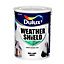Dulux Weathershield White Smooth Super matt Masonry paint, 5L