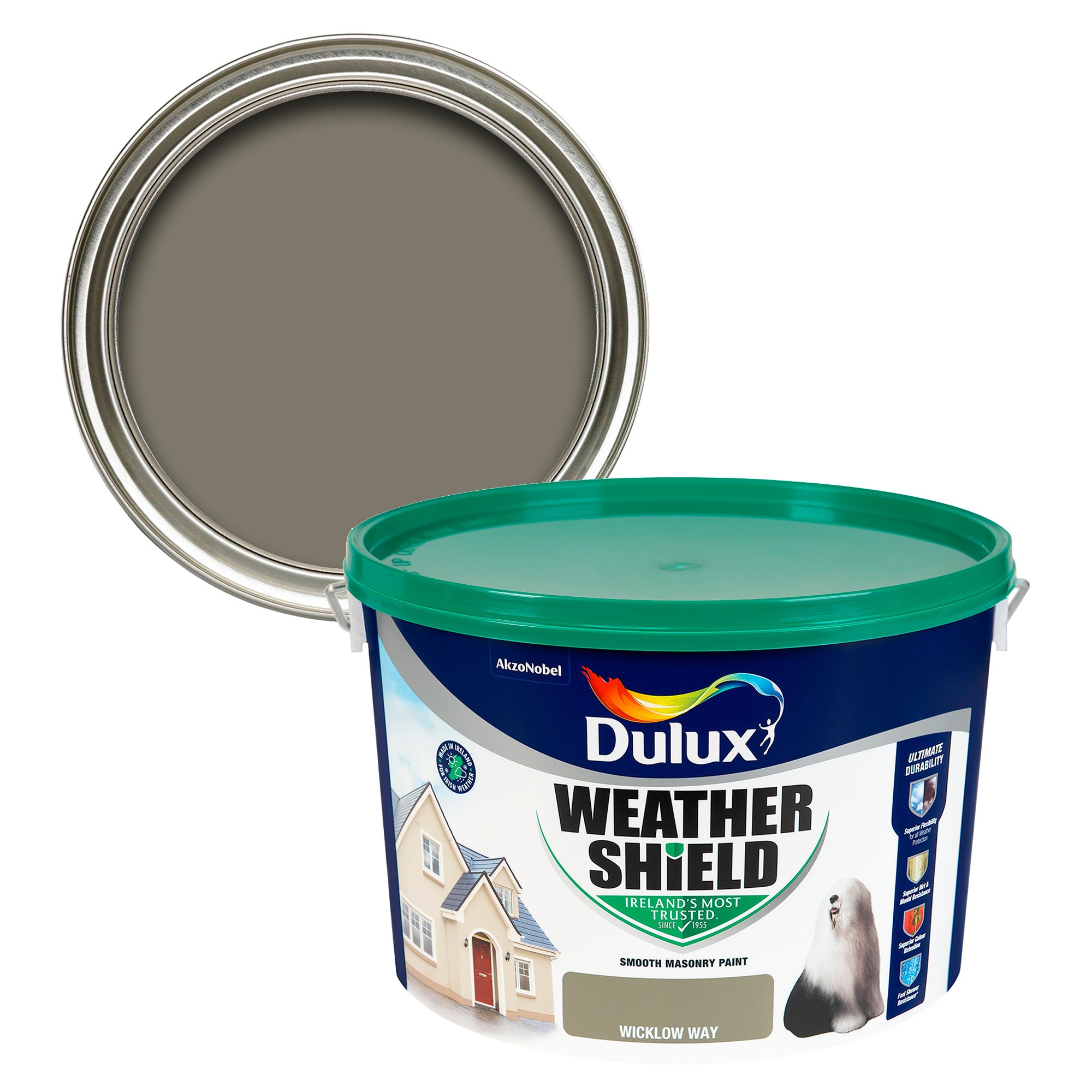 Dulux Weathershield Wicklow Way Smooth Masonry paint, 10L Tub