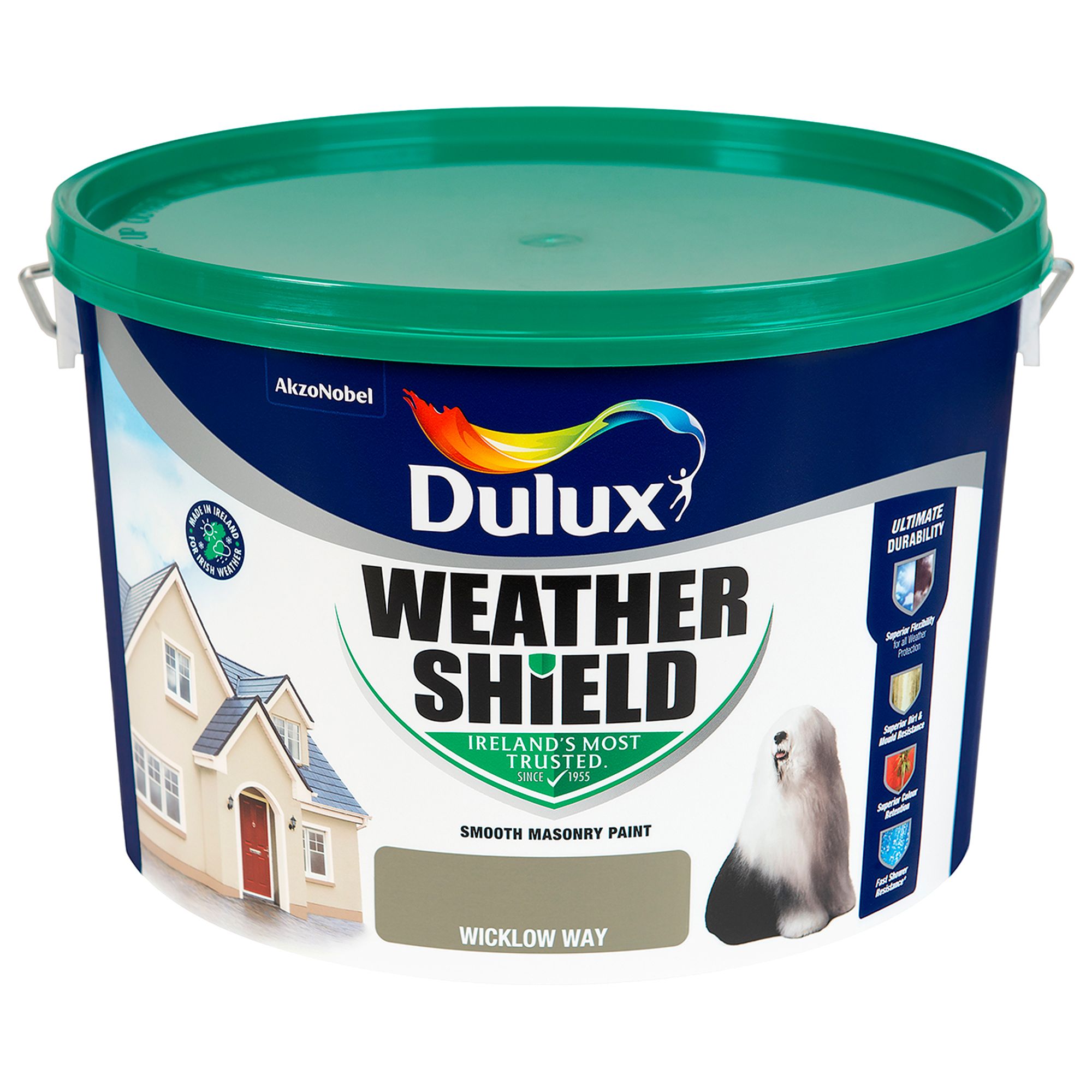 Dulux Weathershield Wicklow Way Smooth Masonry paint, 10L Tub