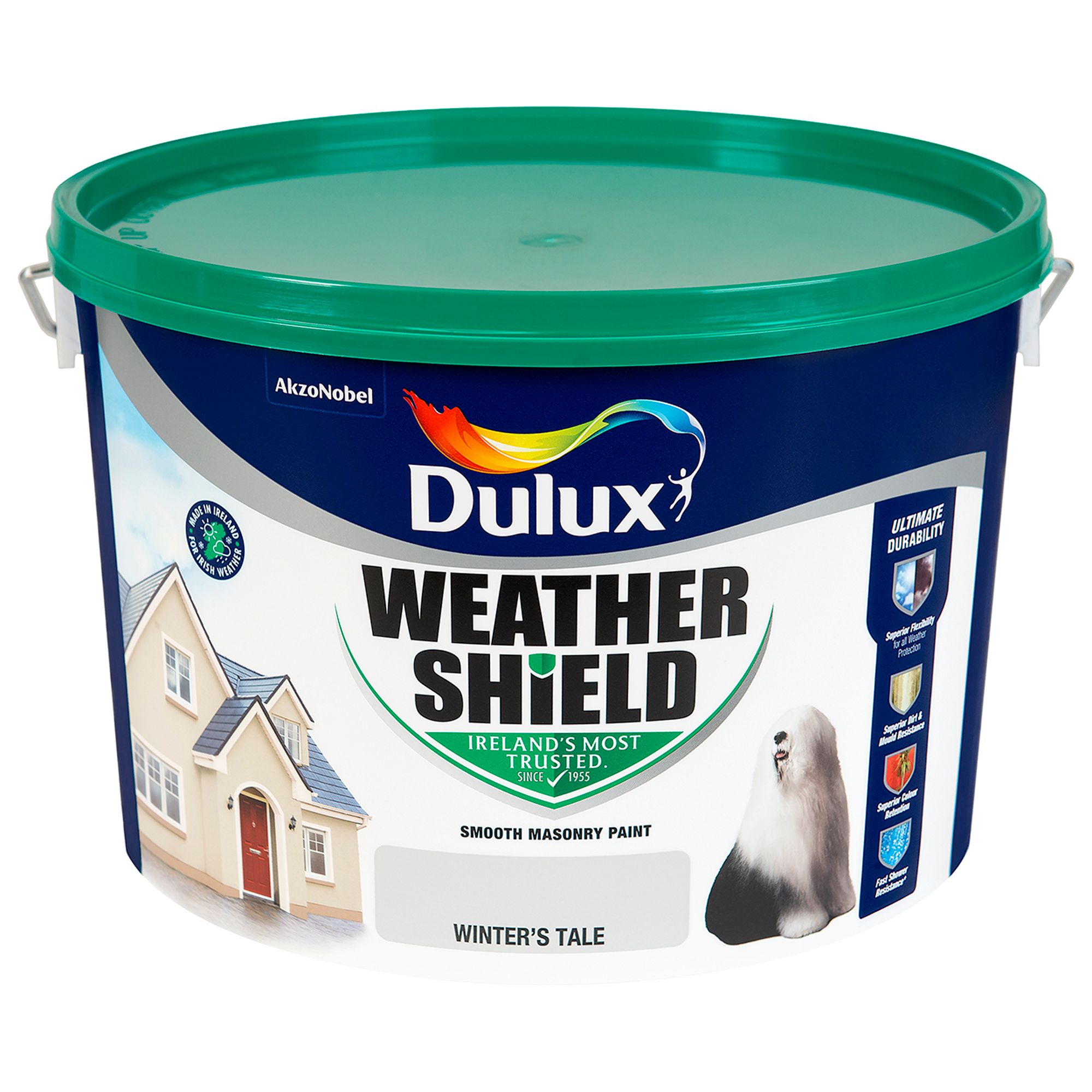 Dulux Weathershield Winters Tale Smooth Masonry paint, 10L Tub