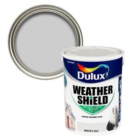 Dulux Weathershield Winters tale Smooth Super matt Masonry paint, 5L