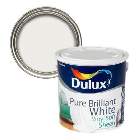 Dulux White Soft sheen Emulsion paint, 2.5L