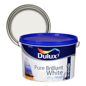 Dulux White Vinyl matt Emulsion paint, 10L