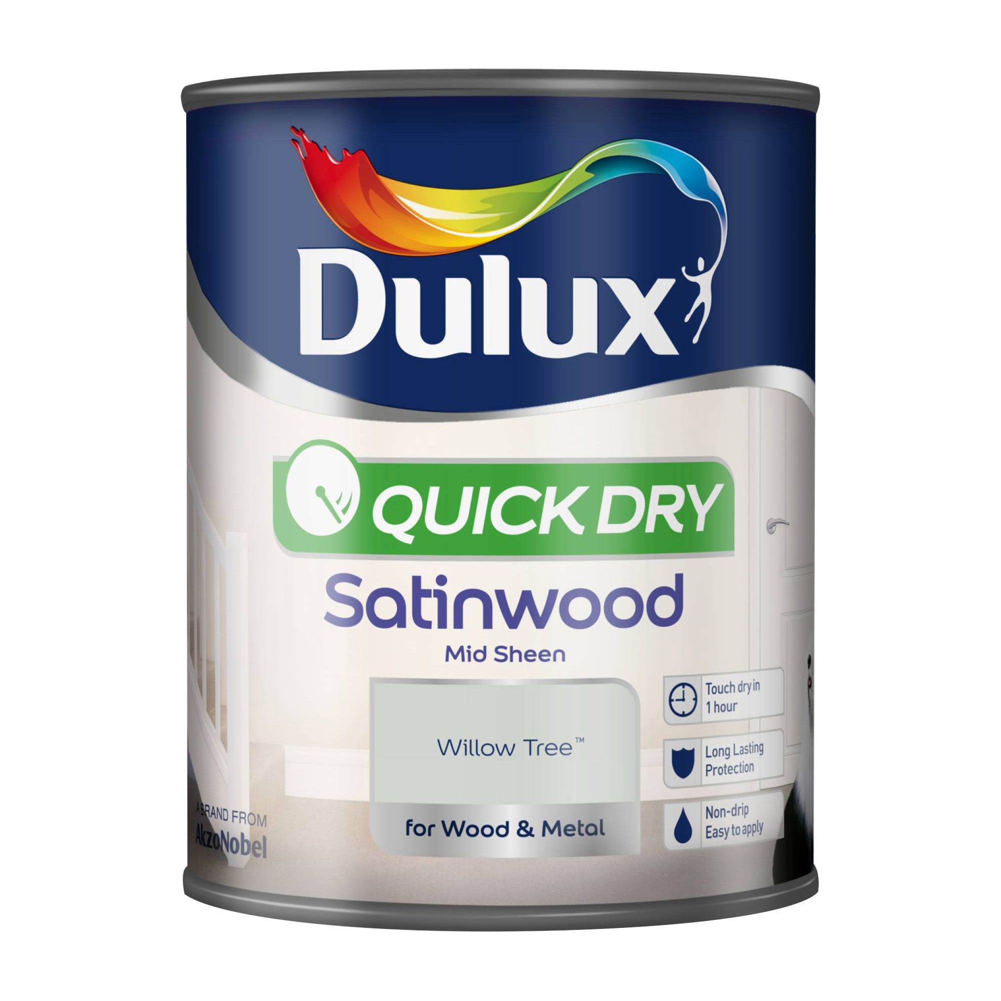 Dulux Willow tree Satinwood Metal & wood paint, 750ml