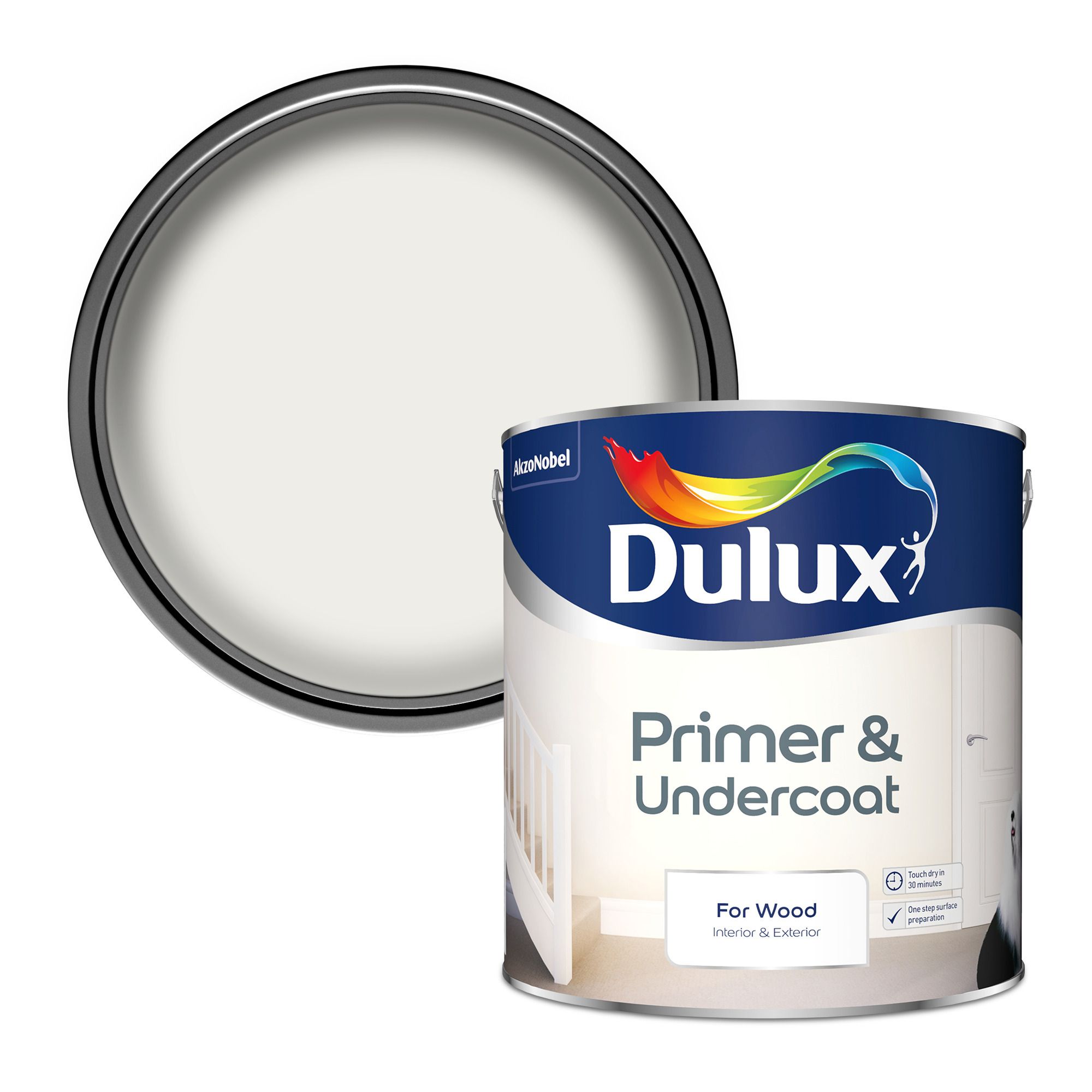 Dulux Wood White Wood Primer & undercoat, 2.5L DIY at B&Q