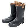 Dunlop Black Rigger boots, Size 8