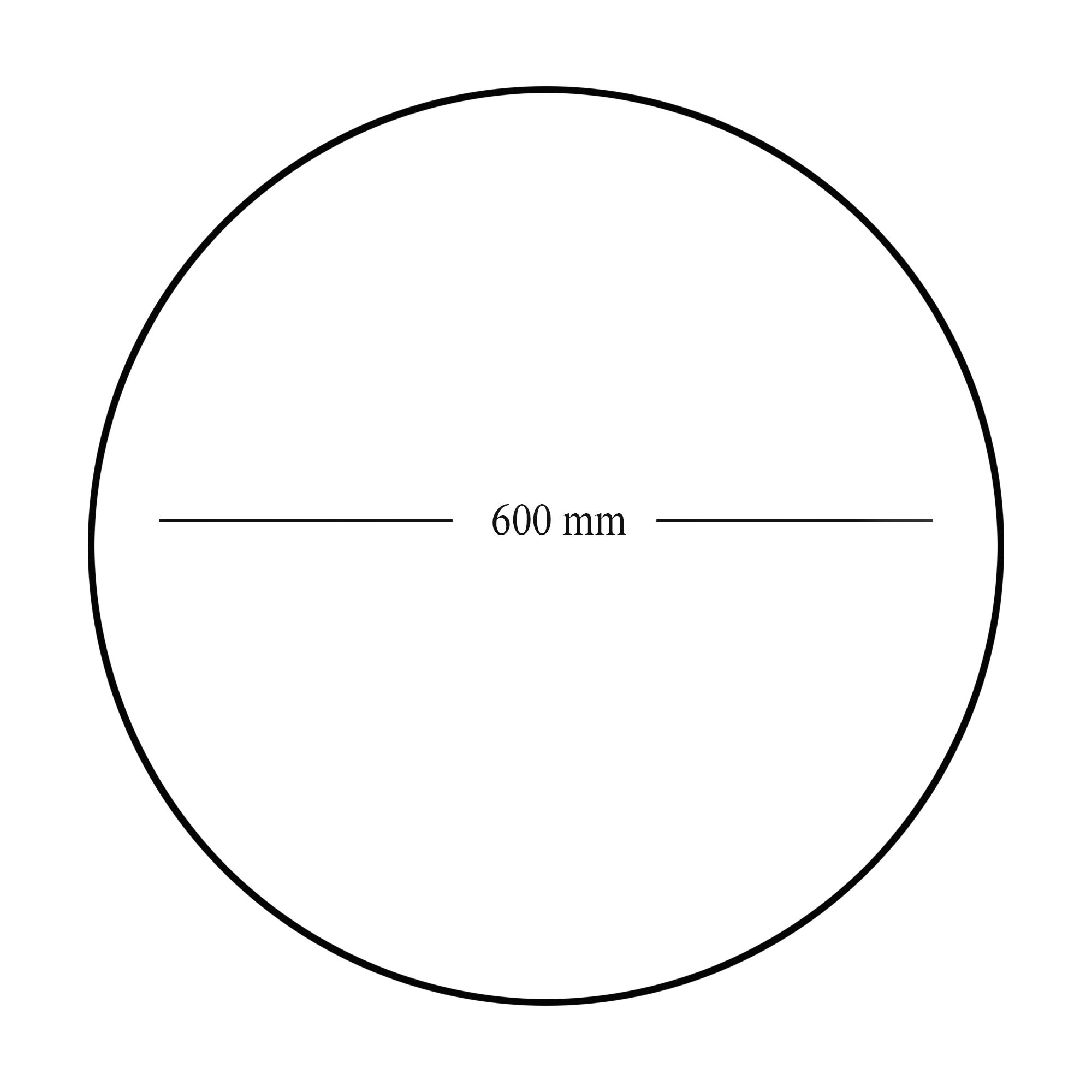 Dunnet Round Wall-mounted Any room Mirror (H)60cm (W)60cm