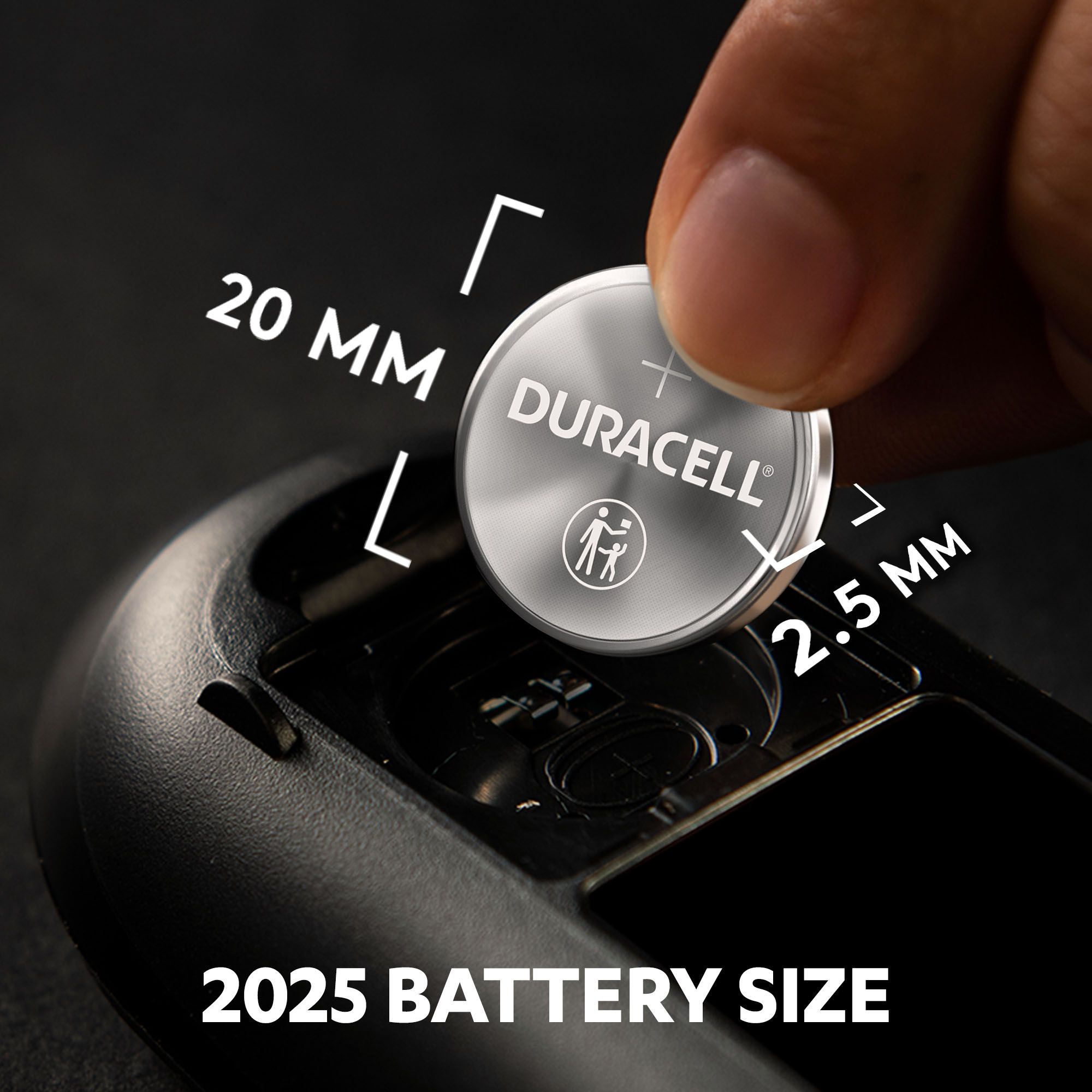 Duracell CR2025 Batteries, Pack of 2