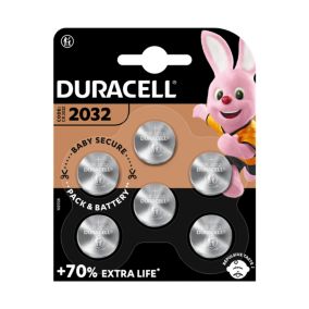 Duracell CR2032 Coin cell batteries, Pack of 6