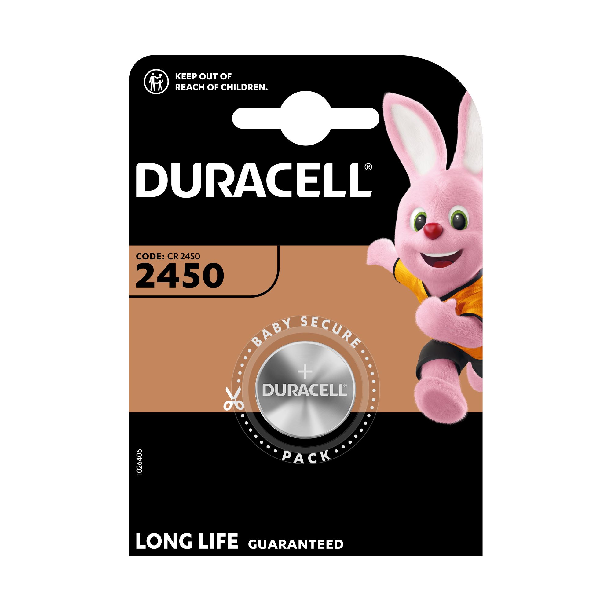 Duracell CR2032 Coin Cell Speciality Lithium Battery 4 Pack
