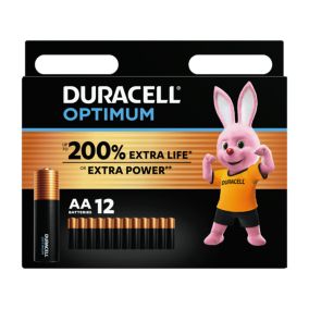 Duracell Optimum 1.5V AA Batteries, Pack of 12