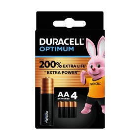 Duracell Optimum AA Batteries, Pack of 4