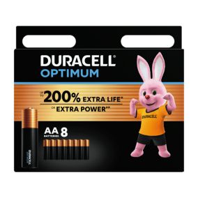 Duracell Optimum AA Batteries, Pack of 8