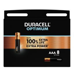 Duracell Optimum Non-rechargeable AAA Battery, Pack of 8