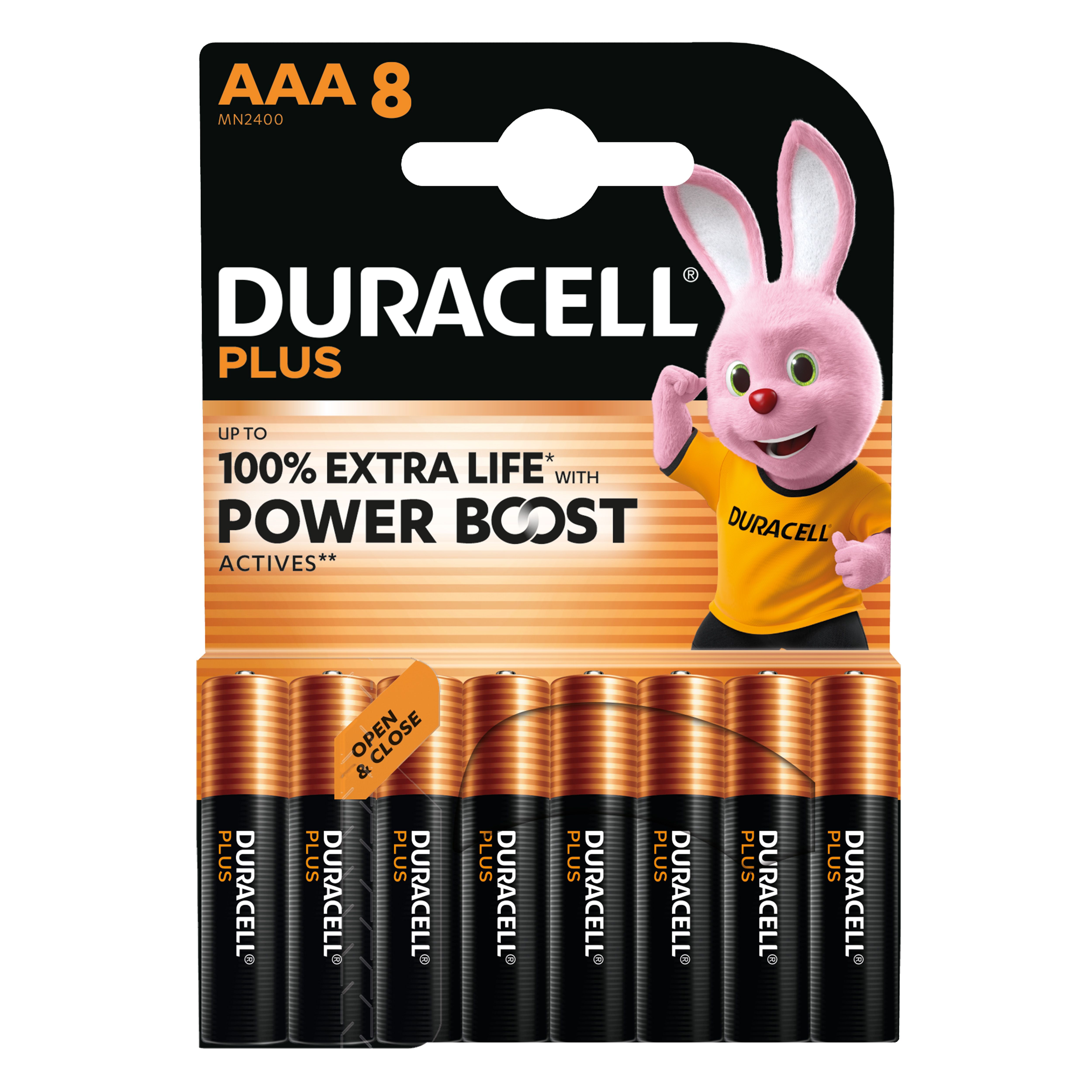 Duracell Plus 1.5V AAA Batteries, Pack of 8