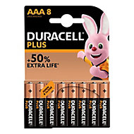 Duracell Plus Non-rechargeable AAA Battery, Pack of 8