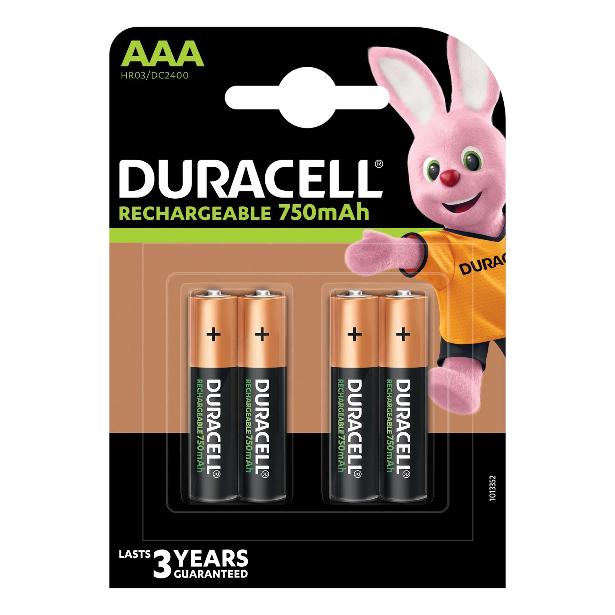 Duracell Rechargeable AAA Batteries, Pack of 4