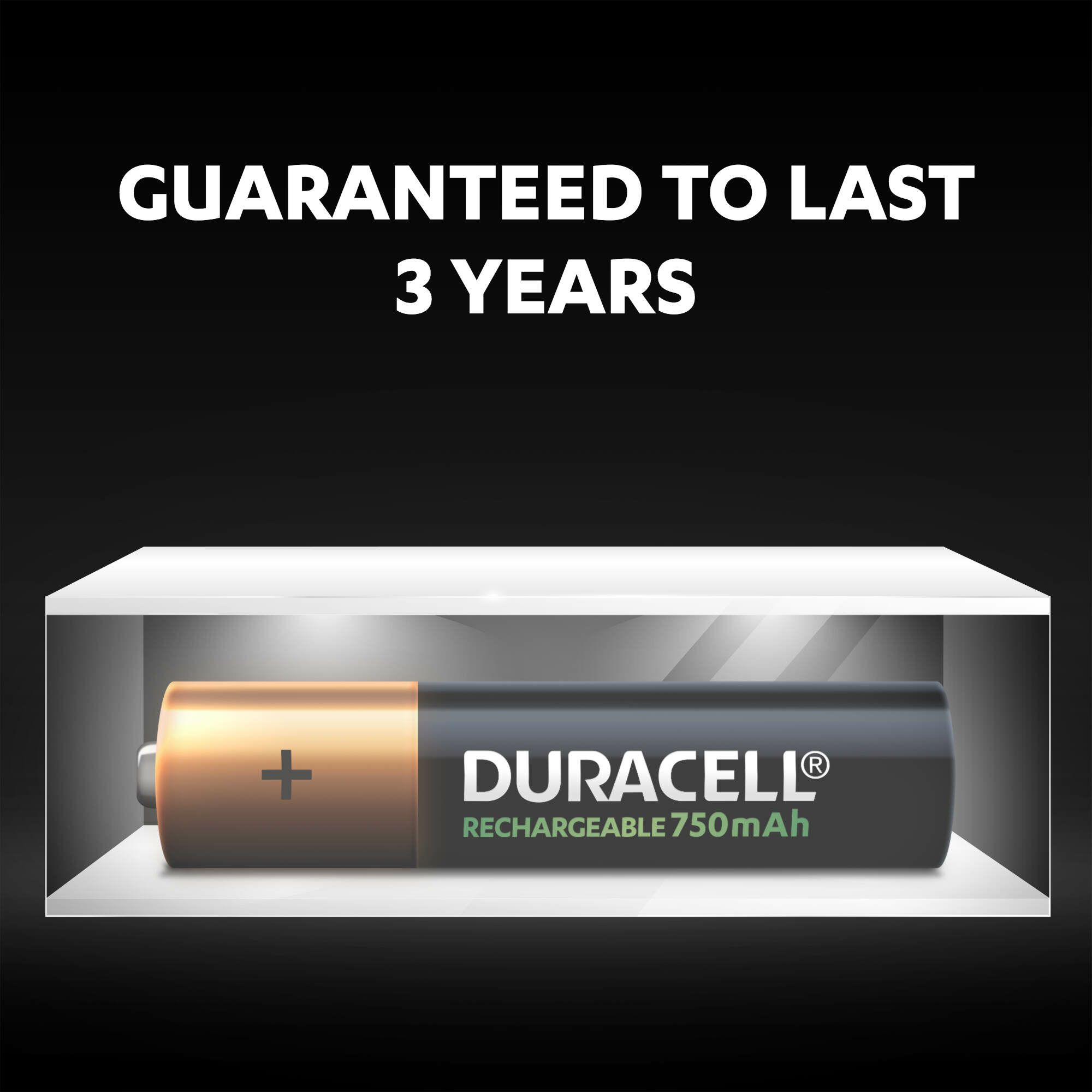 Duracell Rechargeable AAA Batteries, Pack of 4