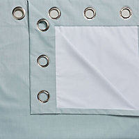 Durene Duck egg Plain Blackout Eyelet Curtains (W)167cm (L)183cm, Pair