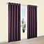 Durene Purple Plain Blackout Eyelet Curtains (W)117cm (L)137cm, Pair