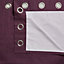 Durene Purple Plain Blackout Eyelet Curtains (W)117cm (L)137cm, Pair
