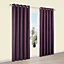 Durene Purple Plain Blackout Eyelet Curtains (W)167cm (L)183cm, Pair