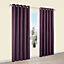 Durene Purple Plain Blackout Eyelet Curtains (W)167cm (L)228cm, Pair