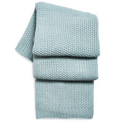 Duck egg blue knitted throw new arrivals