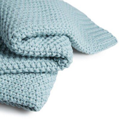 Duck egg blue knitted throw sale