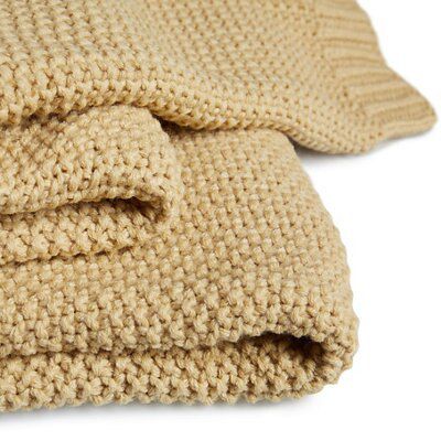 Durran Wheat Knitted Throw
