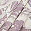 Dustine Cream & purple Butterfly Lined Pencil pleat Curtains (W)167cm (L)228cm, Pair