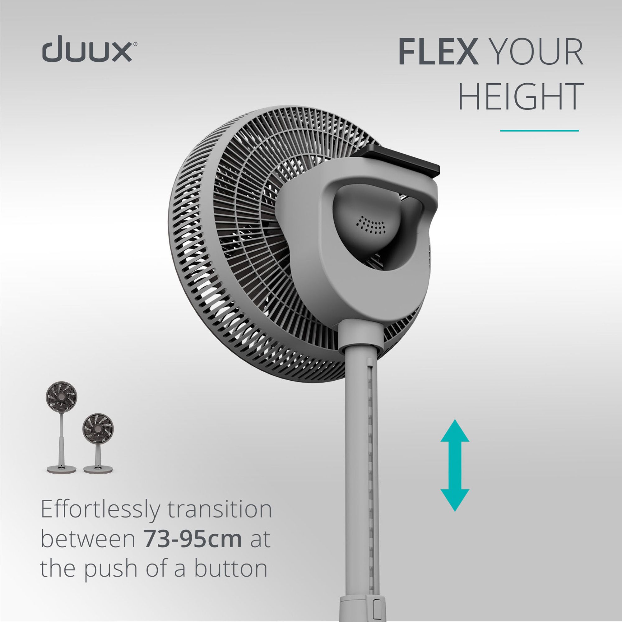 Duux Whisper 2 Grey Remote controlled Pedestal fan