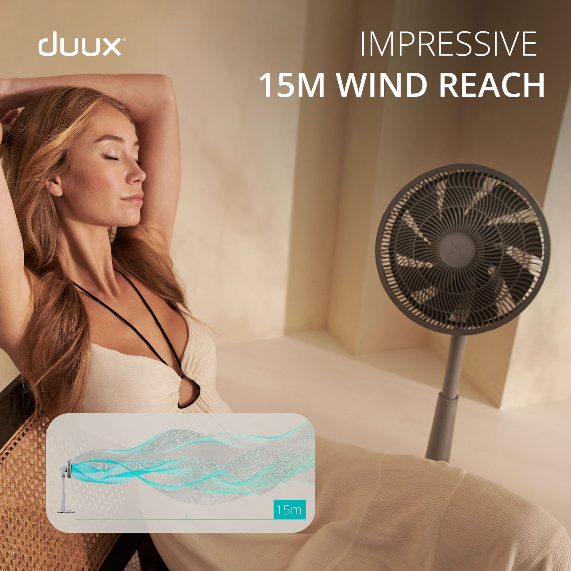 Duux Whisper 2 Grey Remote controlled Pedestal fan
