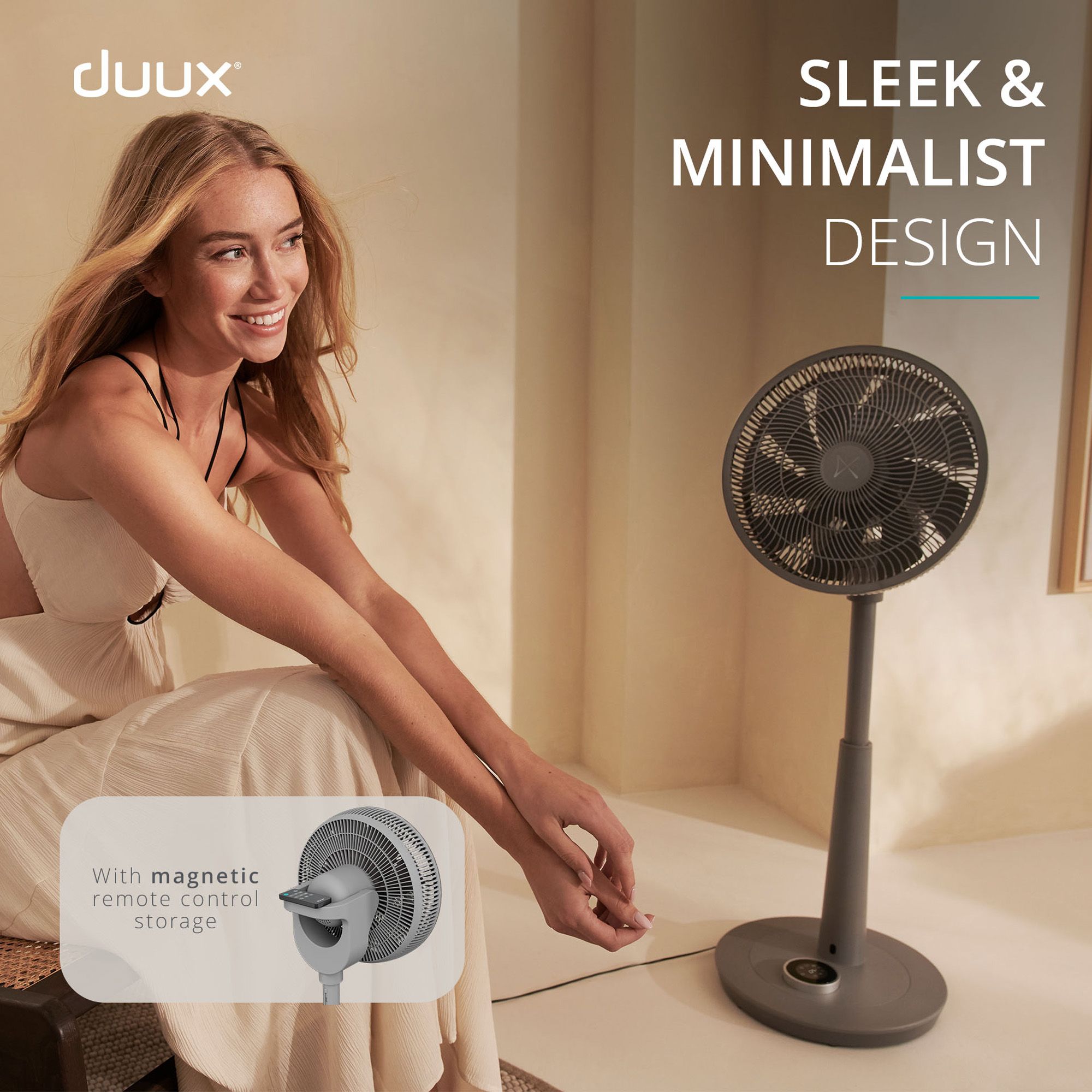 Duux Whisper 2 Grey Remote controlled Pedestal fan
