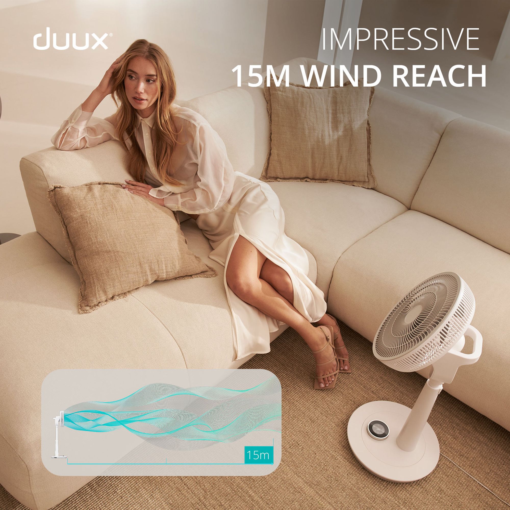 Duux Whisper 2 White Remote controlled Pedestal fan