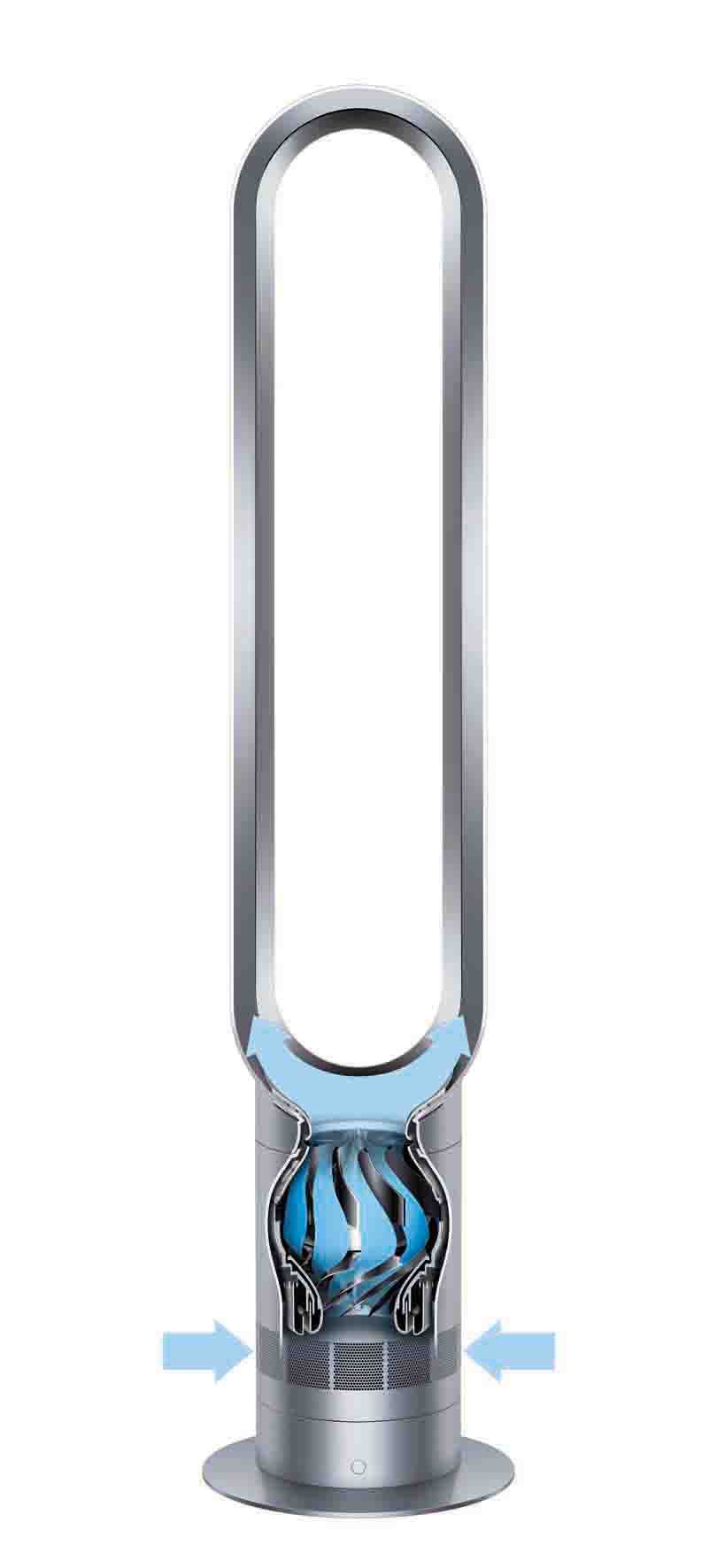 Dyson Blue Remote controlled Multifunctional bladeless fan - (H)101cm (W)23cm