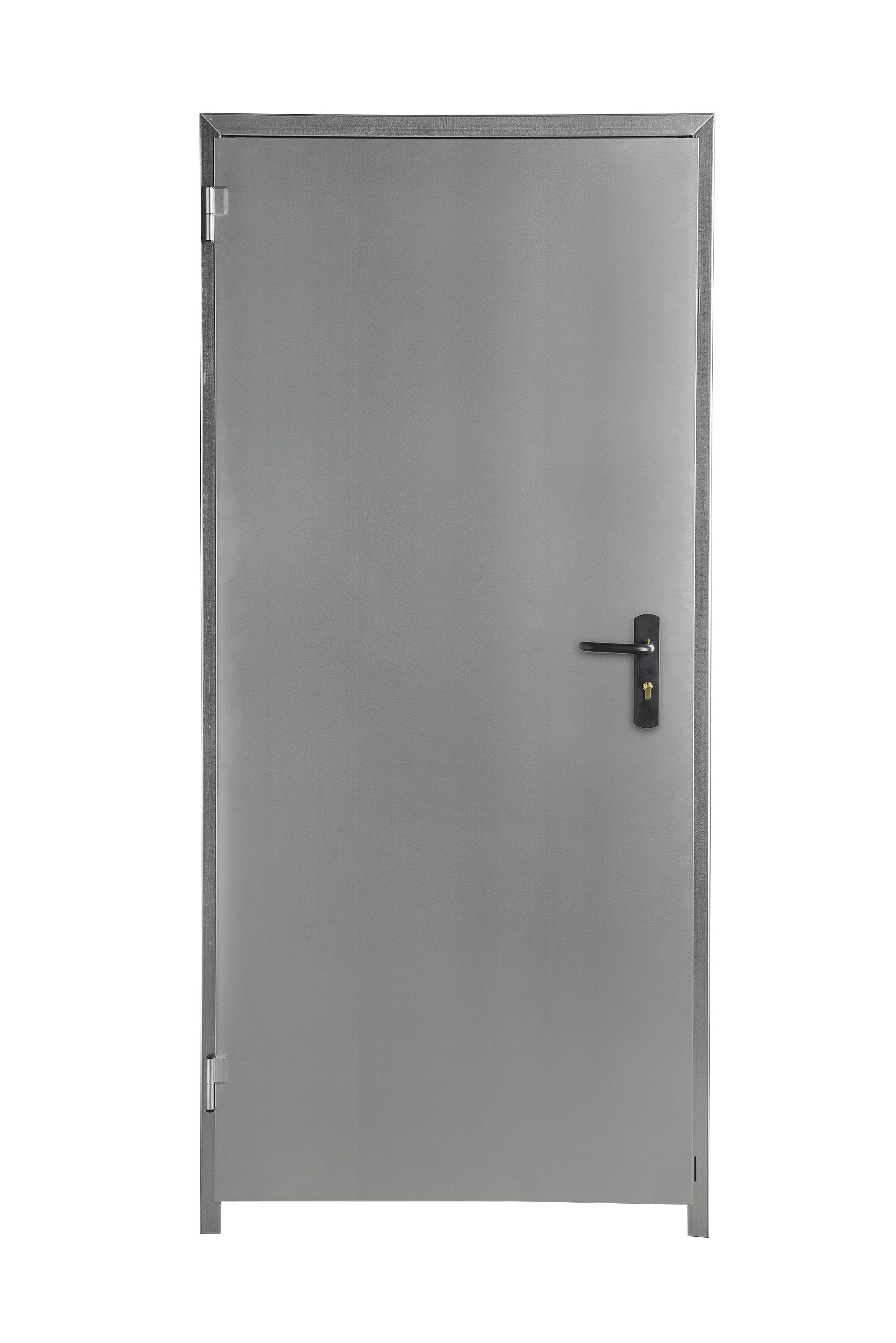 E-Tour Galvanised Grey Steel External Back Door, (H)2100mm (W)870mm ...