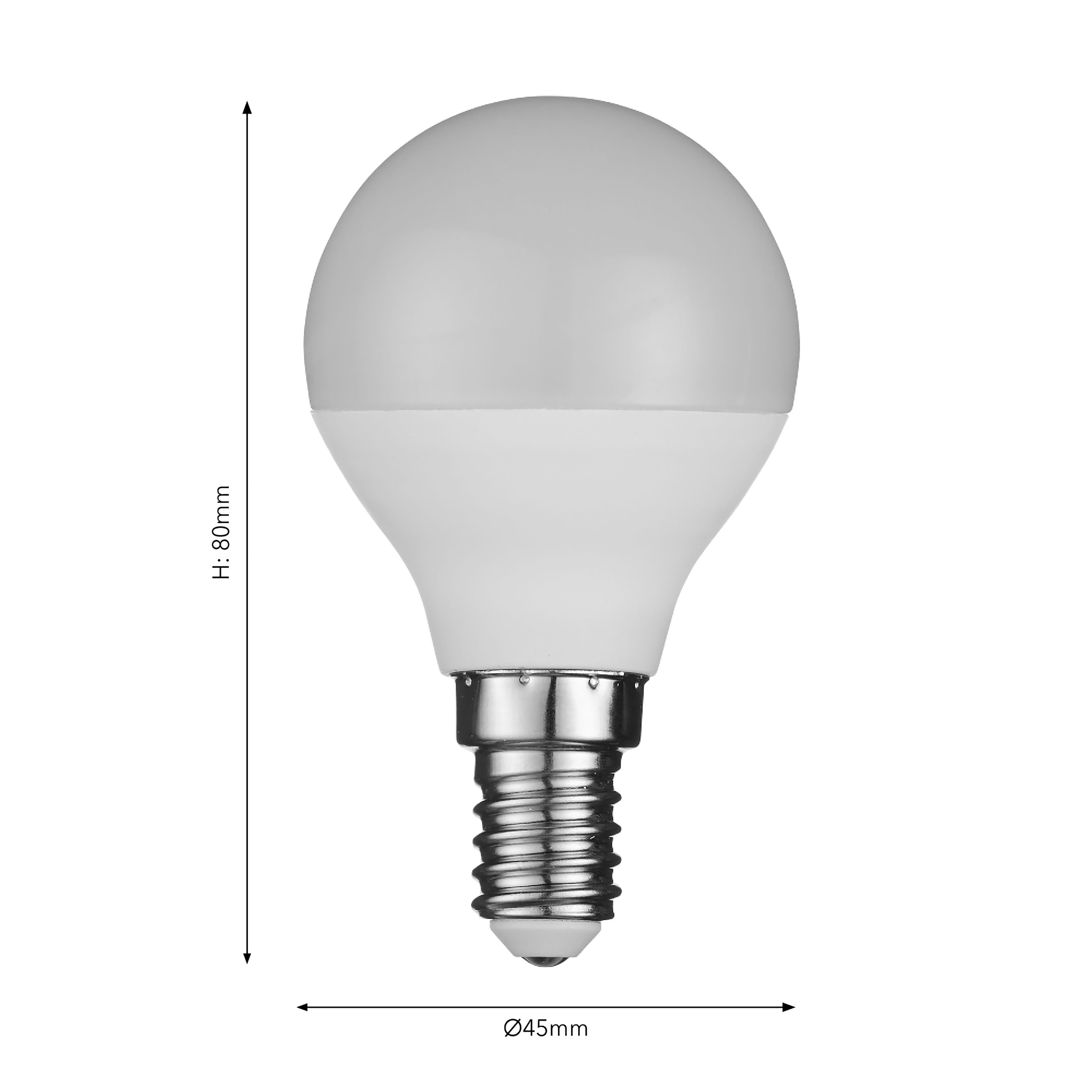 E14 3W 265lm 360° Opaque Golf ball Warm white LED Light bulb