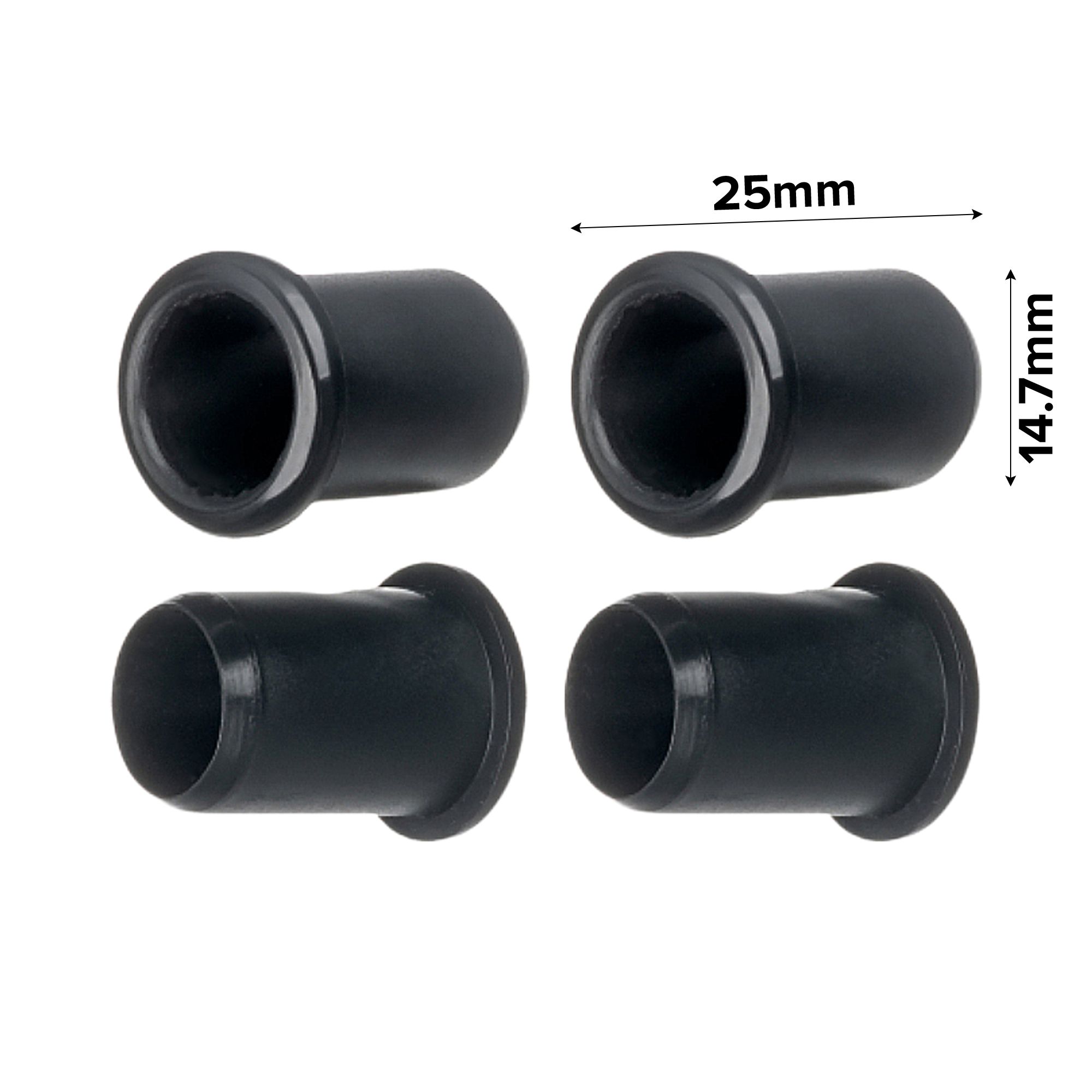 Easi Plumb ½" Black Plastic Push-fit Pipe insert (Dia)14.7mm, Pack of 4