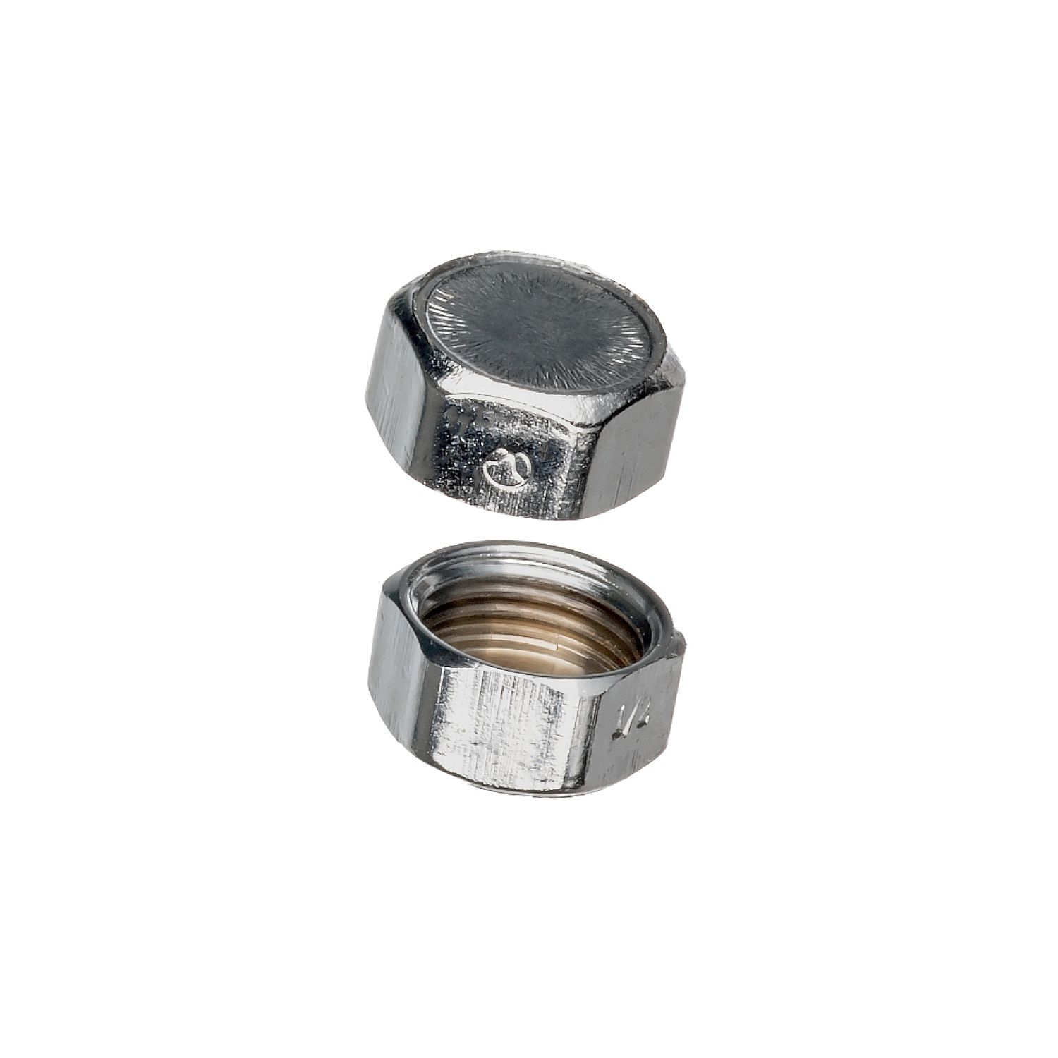 Easi Plumb Brass Chrome effect Round Compression Blanking cap (Dia)27 ...