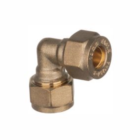 Easi Plumb Brass Compression Fittings Compression 90° Equal Knuckle Pipe elbow (Dia)10mm 10mm
