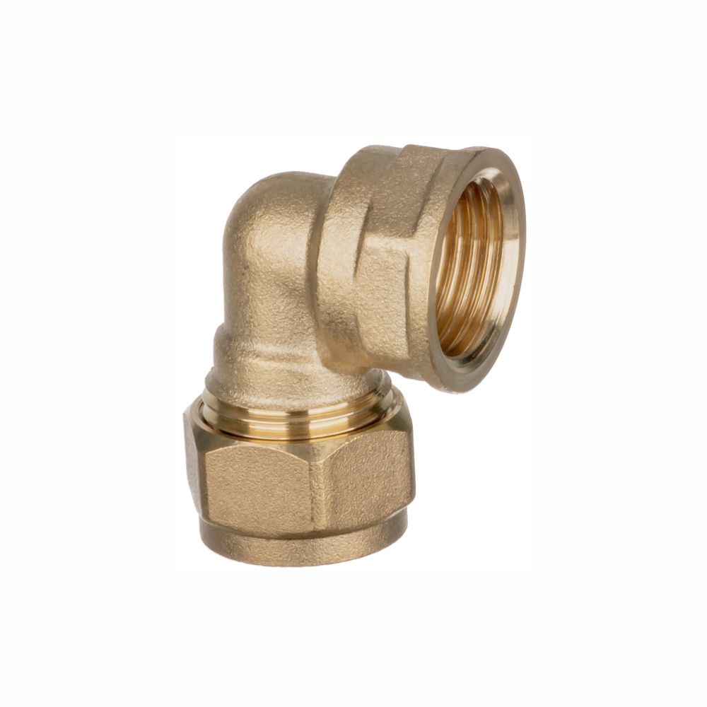 Easi Plumb Brass Compression Fittings Compression 90° Equal Knuckle Pipe elbow (Dia)12.7mm