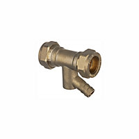 Easi Plumb Brass Compression Fittings Compression 90° Equal Knuckle Pipe elbow (Dia)14.7mm 14.7mm