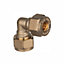 Easi Plumb Brass Compression Fittings Compression 90° Equal Knuckle Pipe elbow (Dia)8mm 8mm