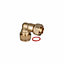 Easi Plumb Brass Compression Fittings Compression 90° Equal Swivel Pipe elbow (Dia)14.7mm 12.7mm