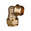 Easi Plumb Brass Compression Fittings Compression 90° Reducing Knuckle Pipe elbow (Dia)14.7mm 14.7mm